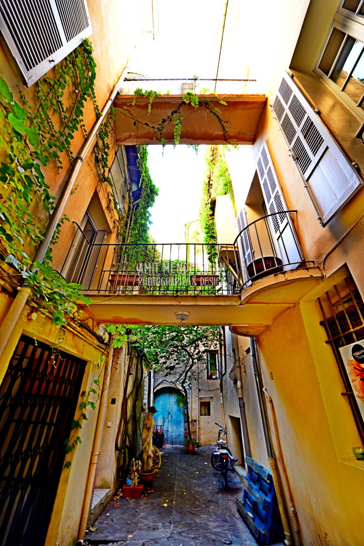 "An alley in AIx en Provence" stock image