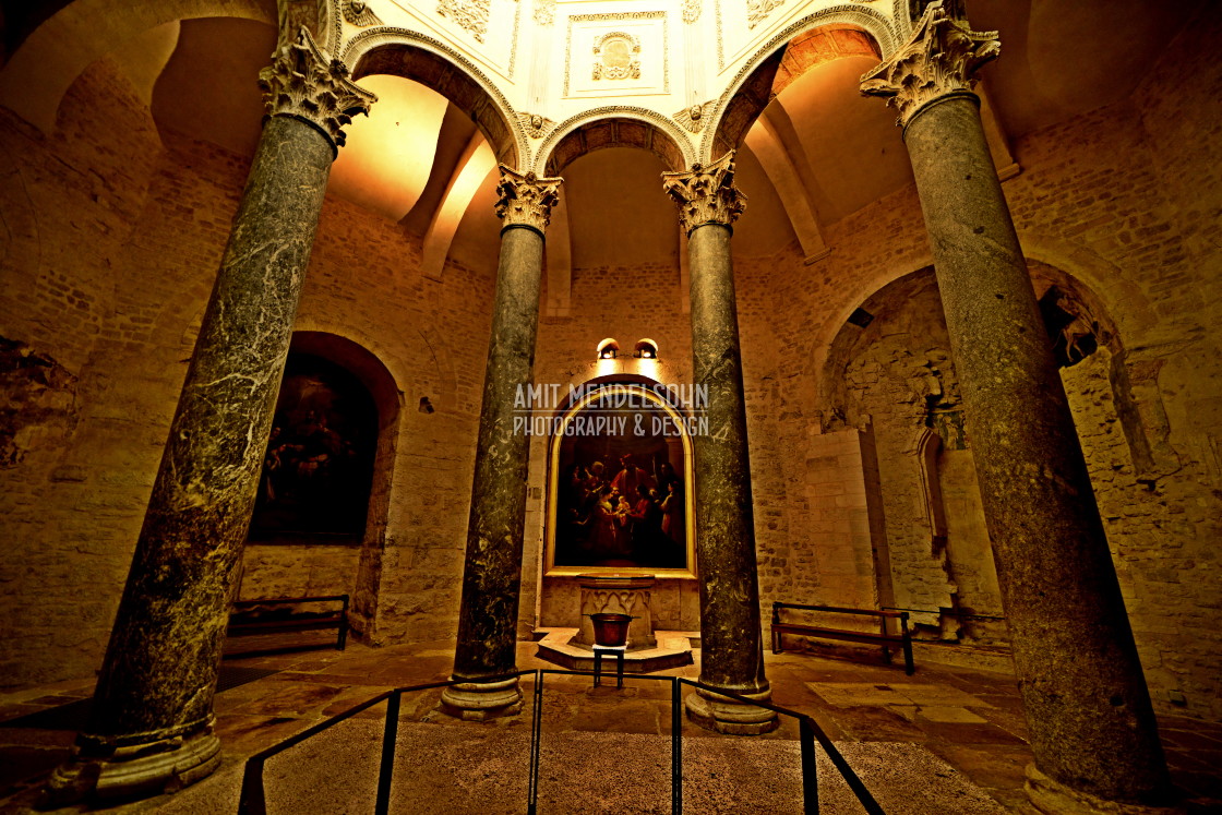 "The Aix cathedral's Baptistry" stock image