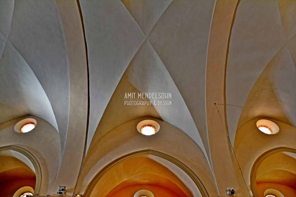 "A ceiling of a church" stock image