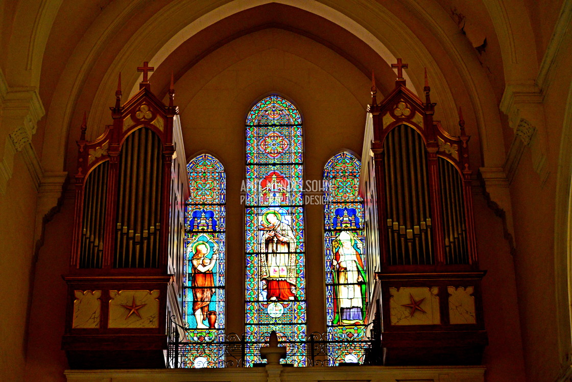 "A church and its organ" stock image