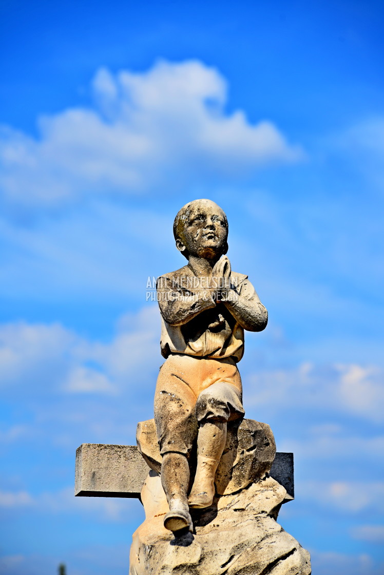 "A child praying" stock image