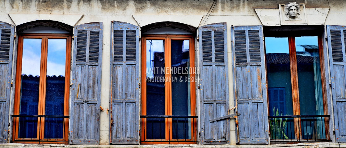 "3 old windows" stock image