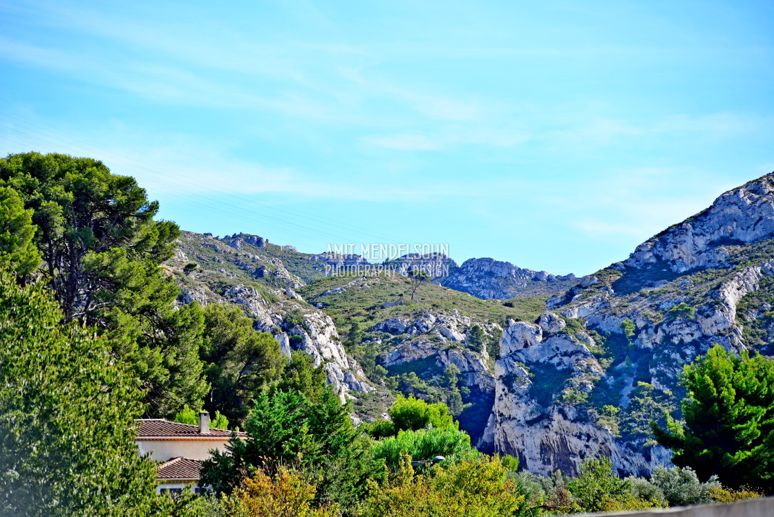 "View of the hills" stock image