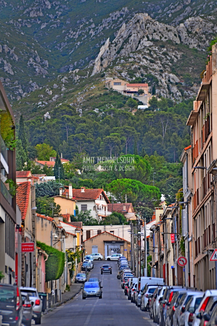 "A road to the hills" stock image