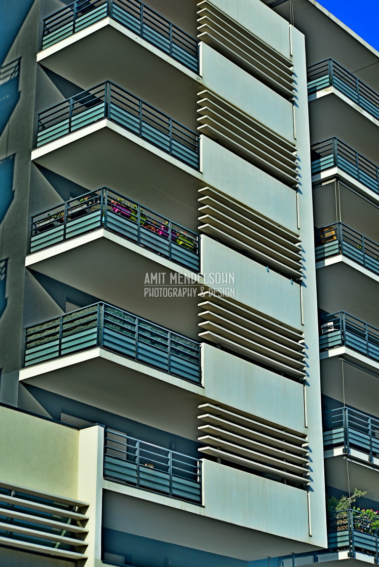 "Modern architecture with shadows" stock image