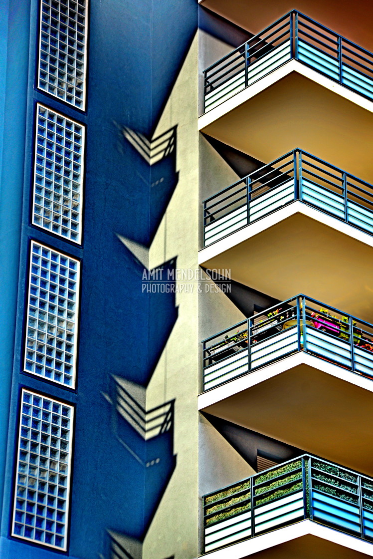 "Modern architecture with shadows" stock image