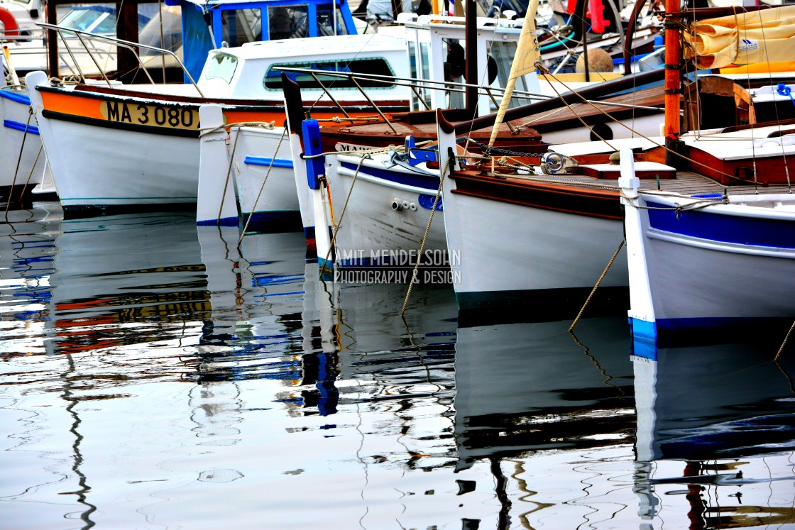 "Boats in the port" stock image