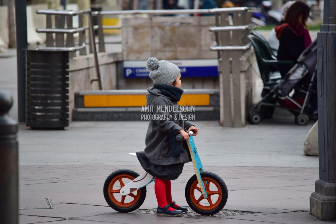 "The little rider" stock image