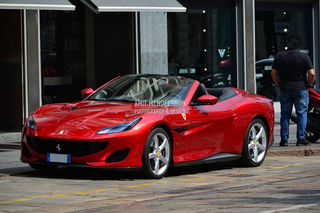 "A red Ferrari" stock image