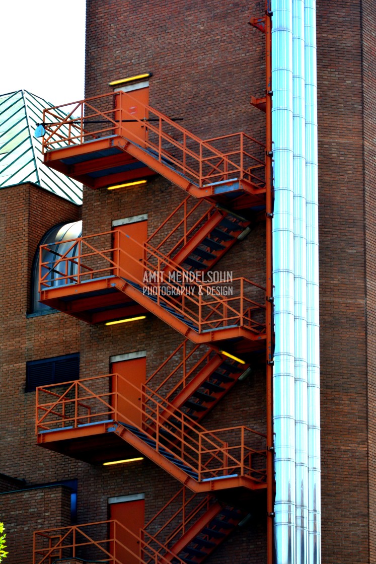 "Steps in industrial building" stock image