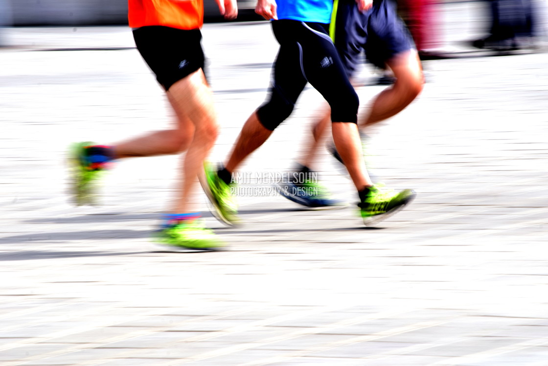 "Legs on the run" stock image