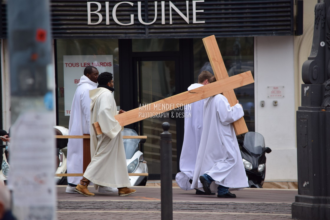 "Jesus moves to Marseille" stock image