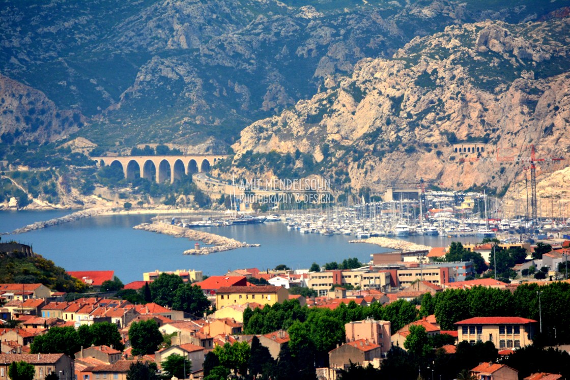 "A view toward the bay of L'estaque" stock image