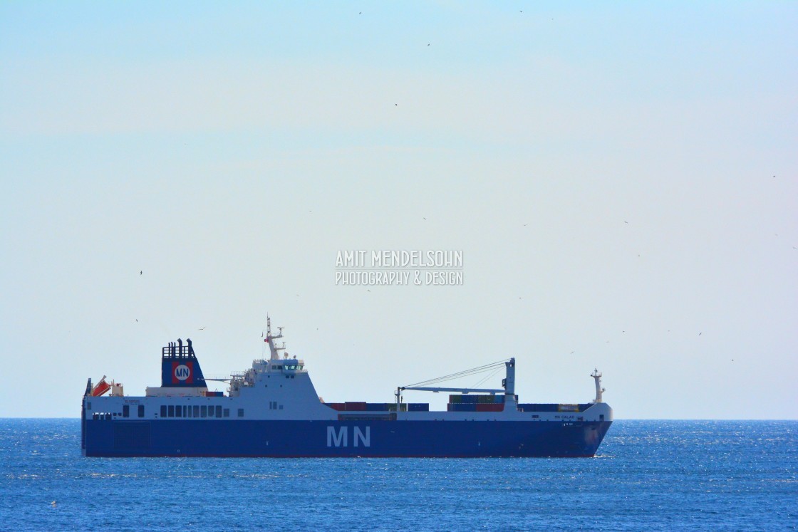 "A cargo ship" stock image