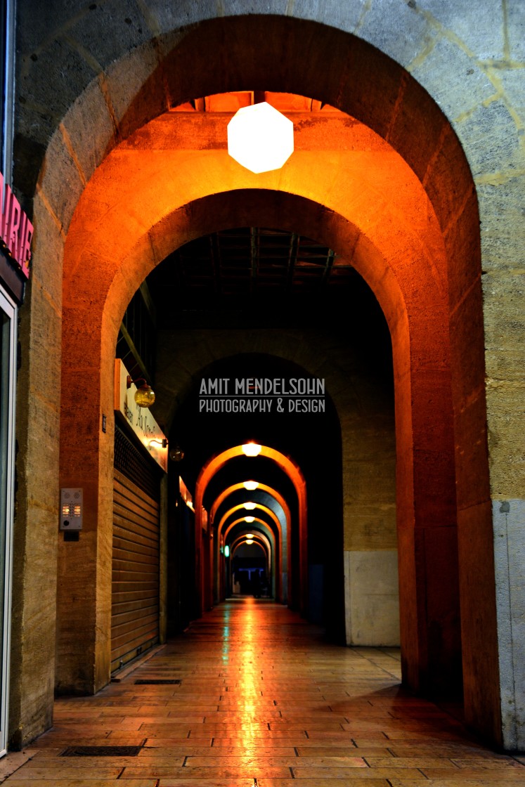 "The corridor of the quai du port" stock image