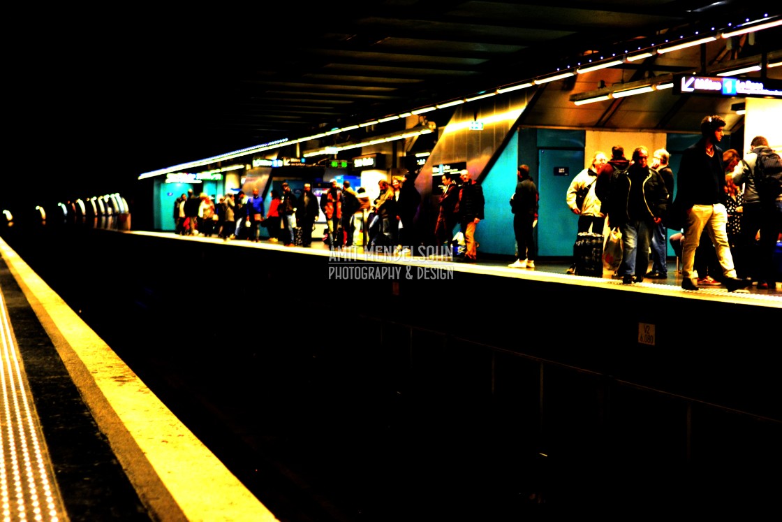 "Waiting for the metro" stock image