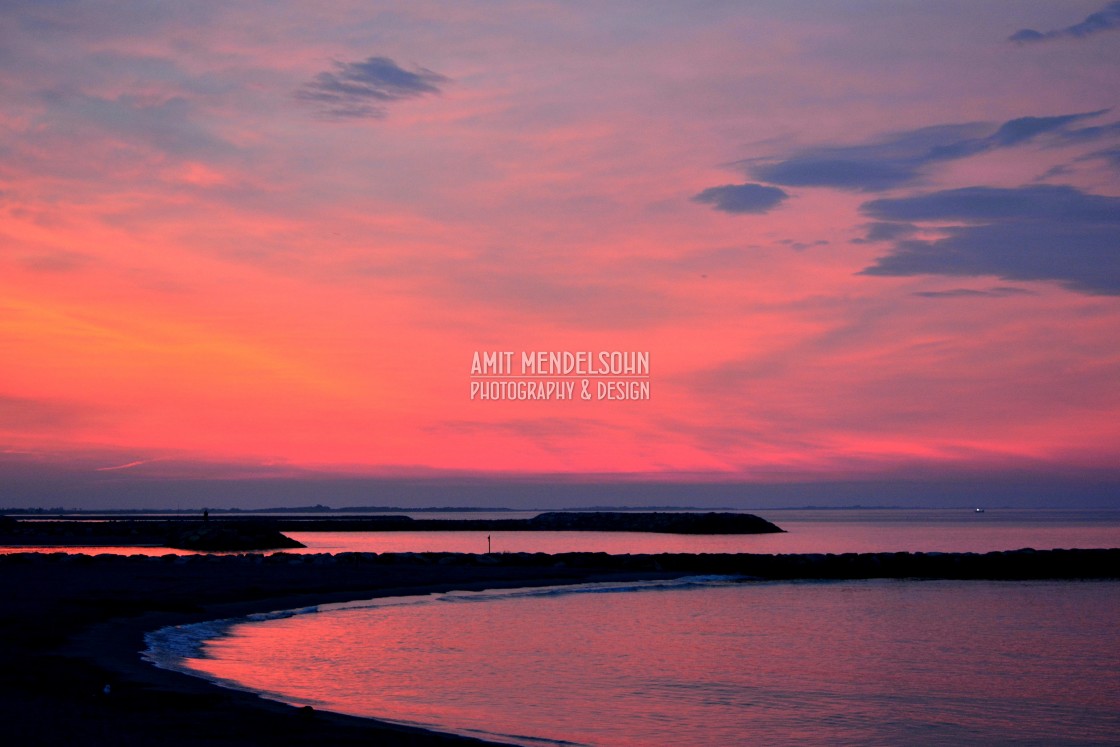 "Sunrise in ste. Maries de la mer" stock image