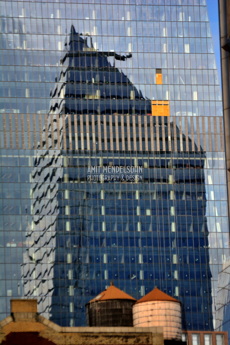 "A building reflecting" stock image