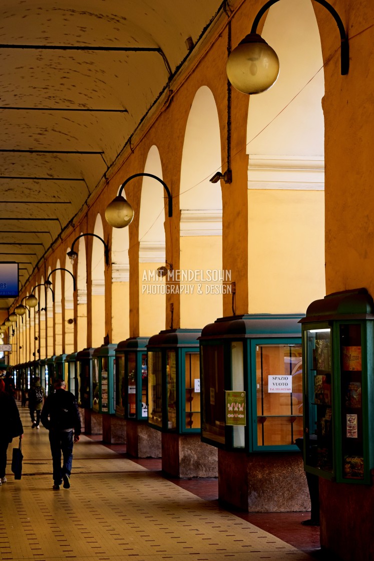 "The corridor a shopping street - Imperia" stock image