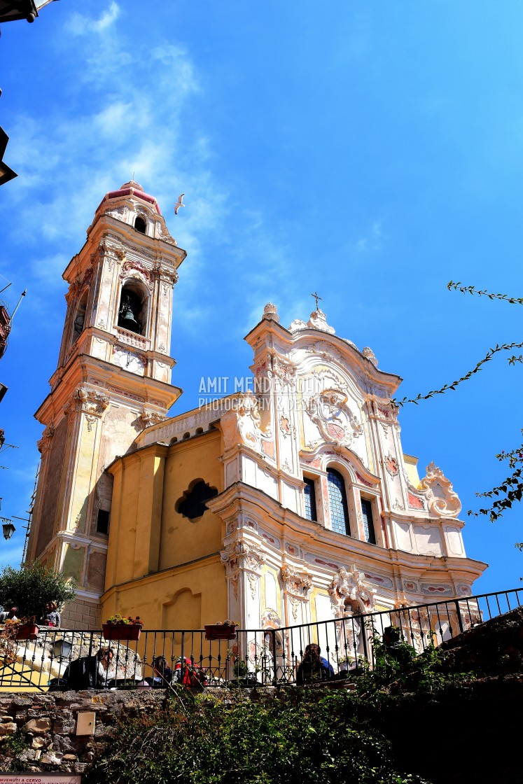 "The church in Cervo, Italy" stock image