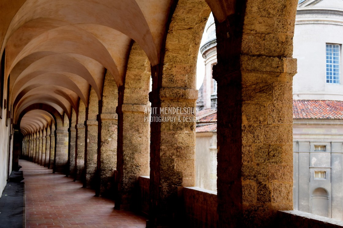 "The corridor of the vielle charité" stock image