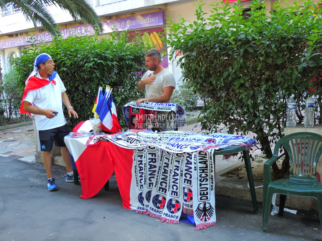 "The scarves vendor" stock image