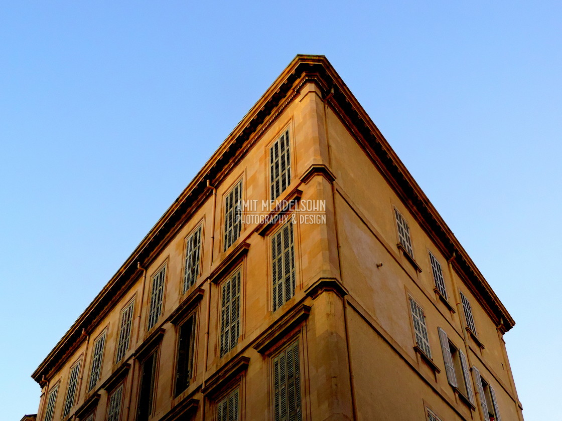 "A yellow building" stock image