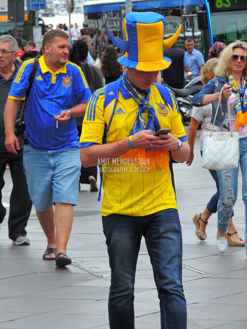 "Ukrainian Fan - Euro 2016" stock image