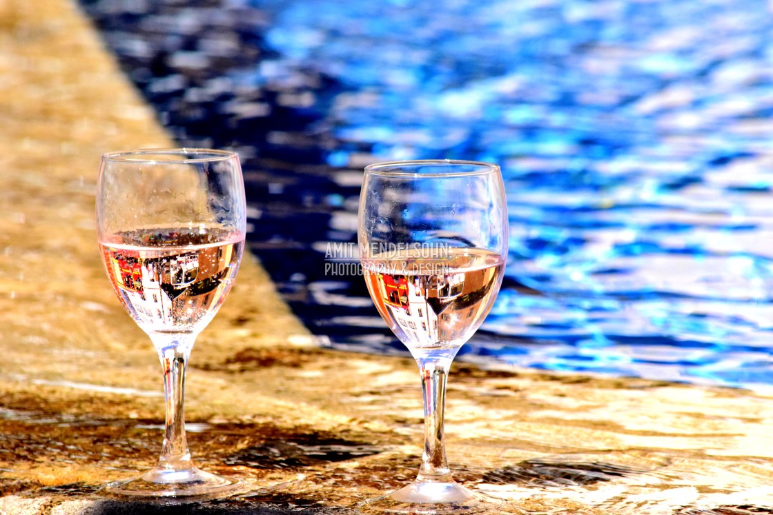 "Rosé wine" stock image