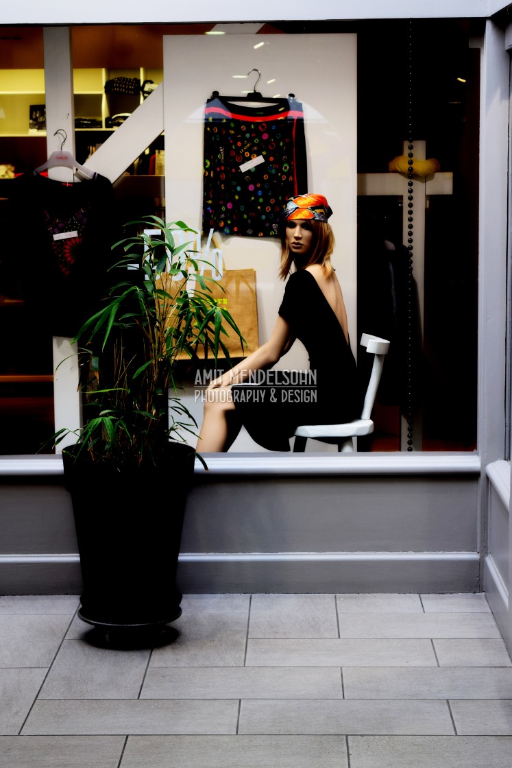 "A mannequin in the vitrine" stock image