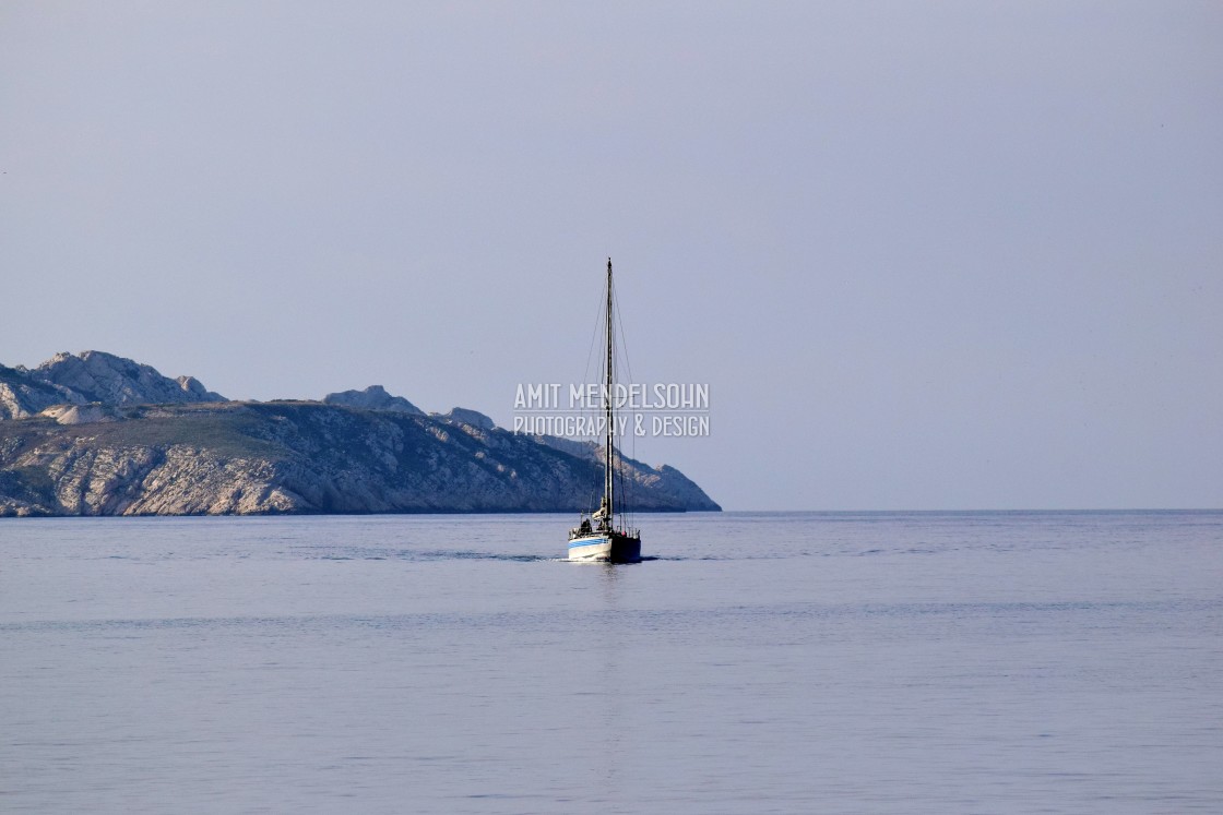 "A lone boat" stock image