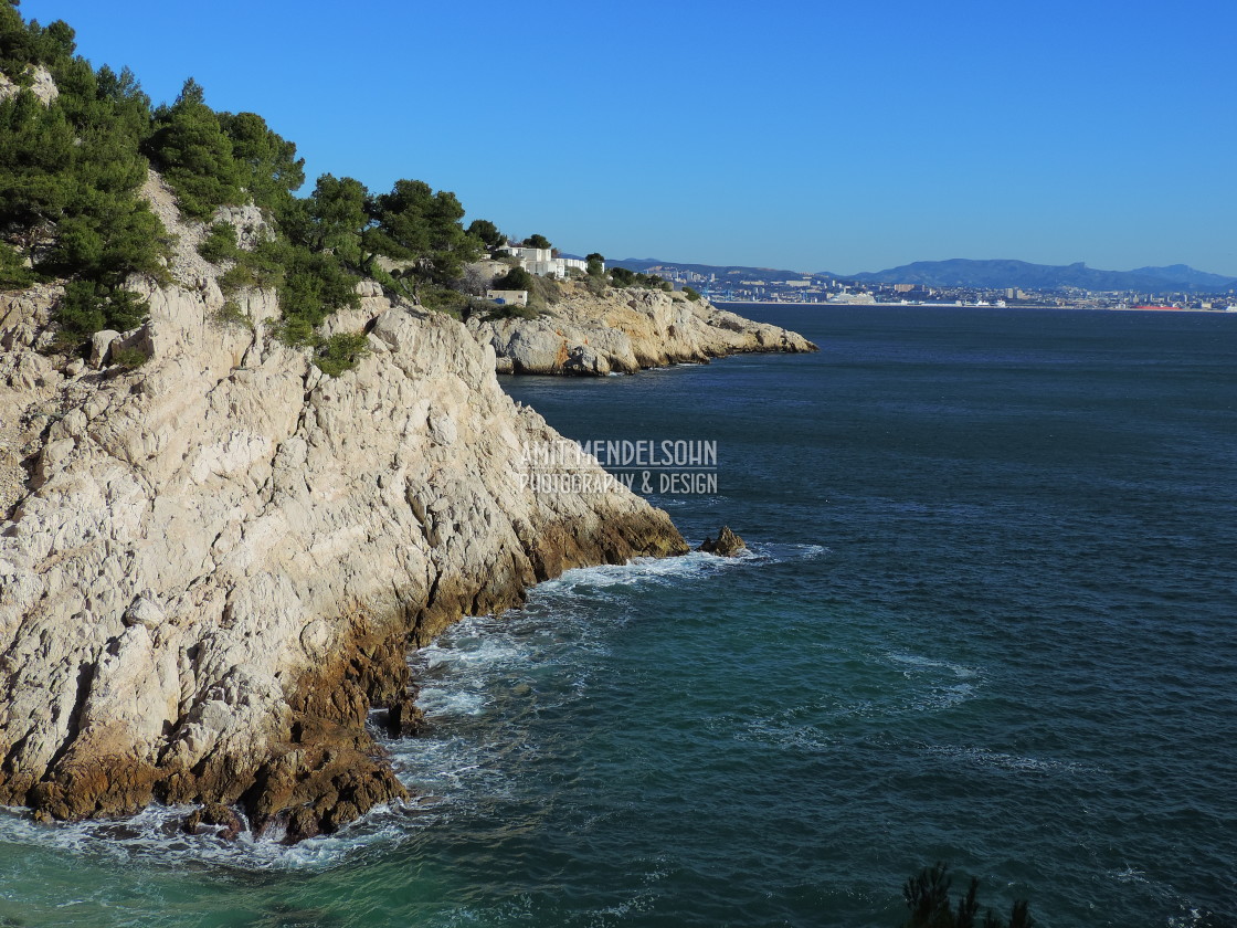 "The blue coast" stock image