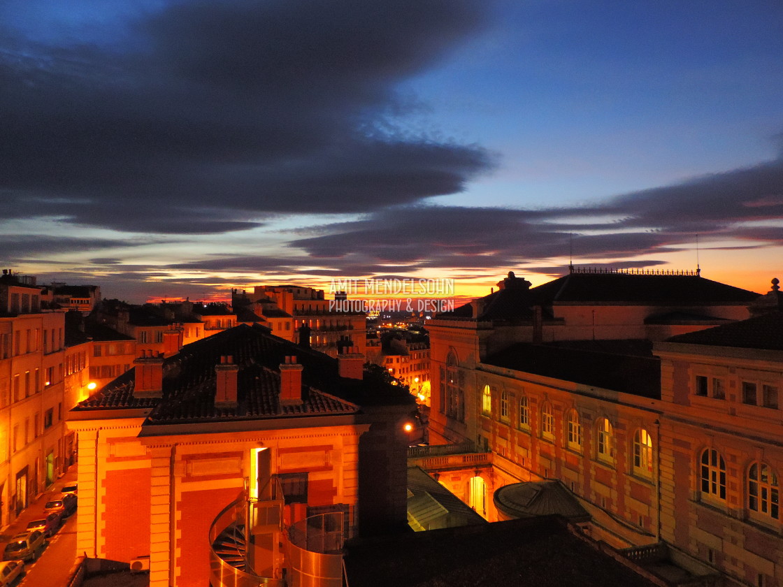 "Right after sunset" stock image