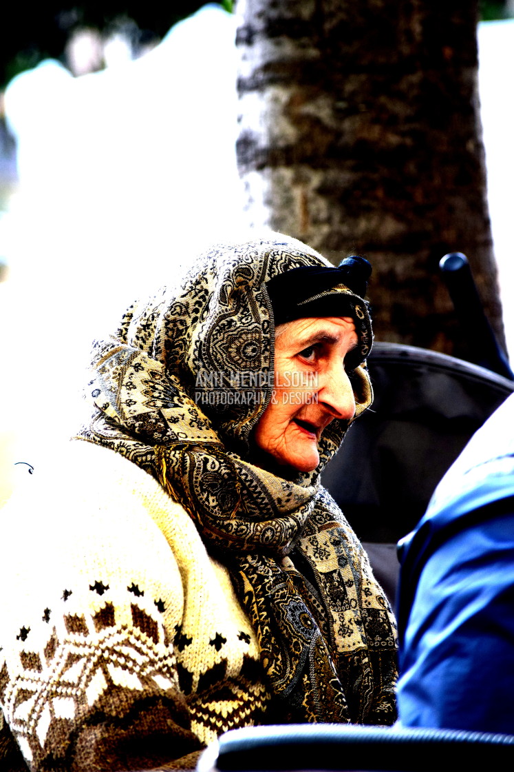 "An old woman" stock image