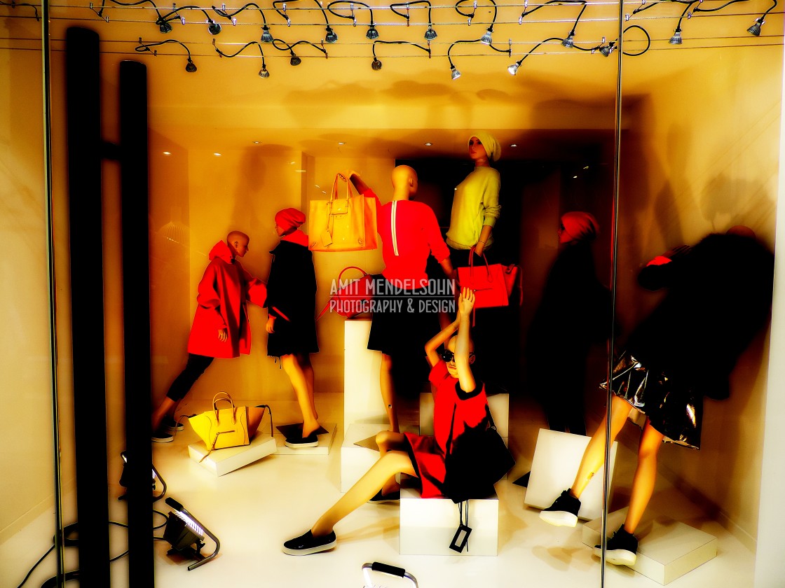 "a shop which is a vitrine" stock image