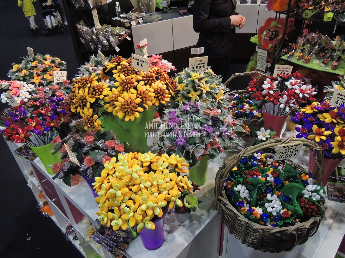 "Flowers made of candies" stock image