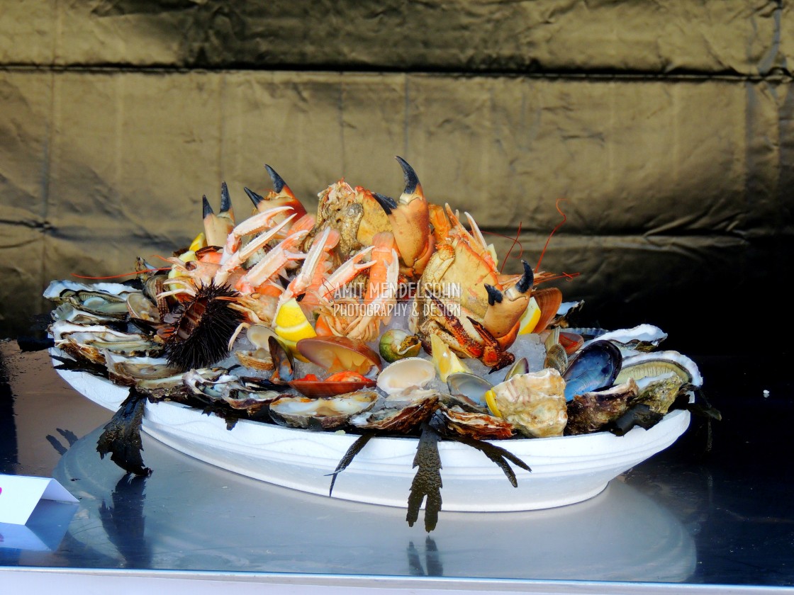 "Sea food plate competition" stock image