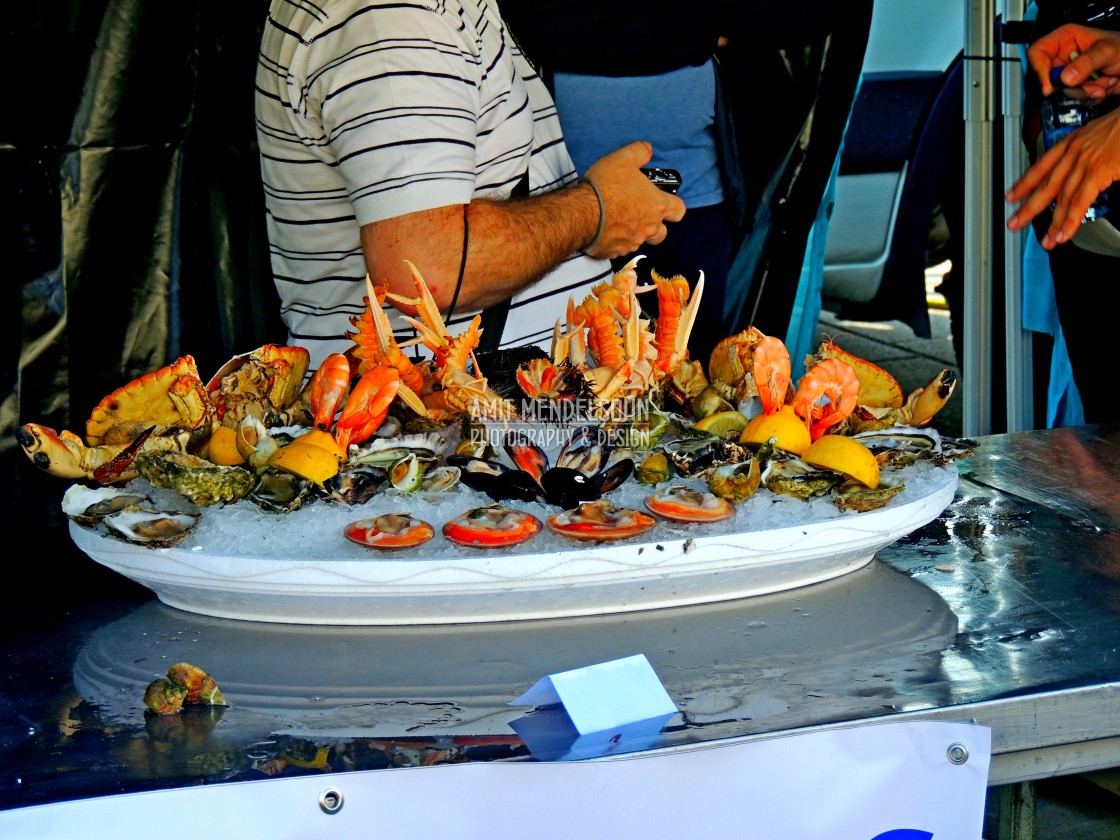 "Sea food plate competition" stock image