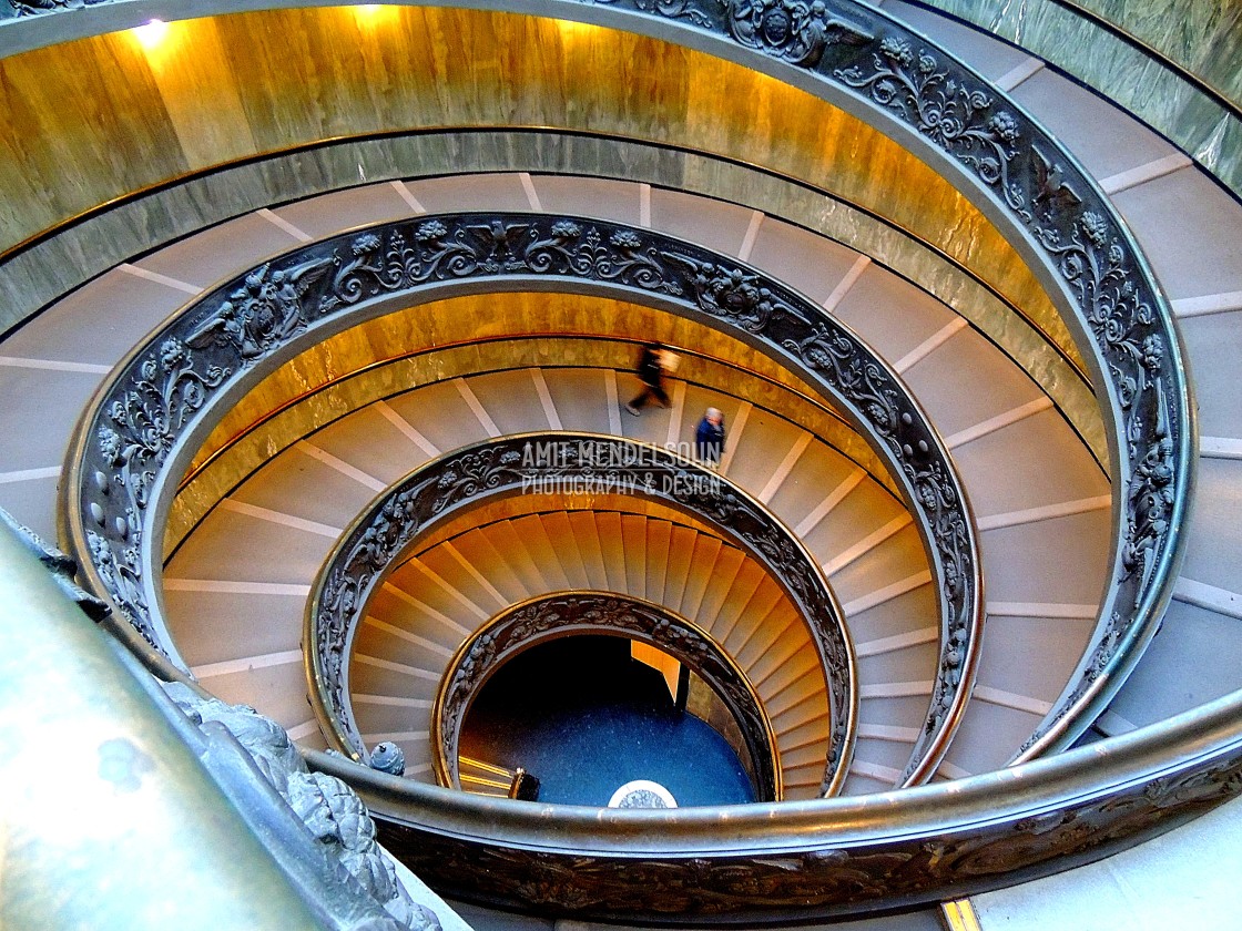 "The steps of The Vatican Museum" stock image