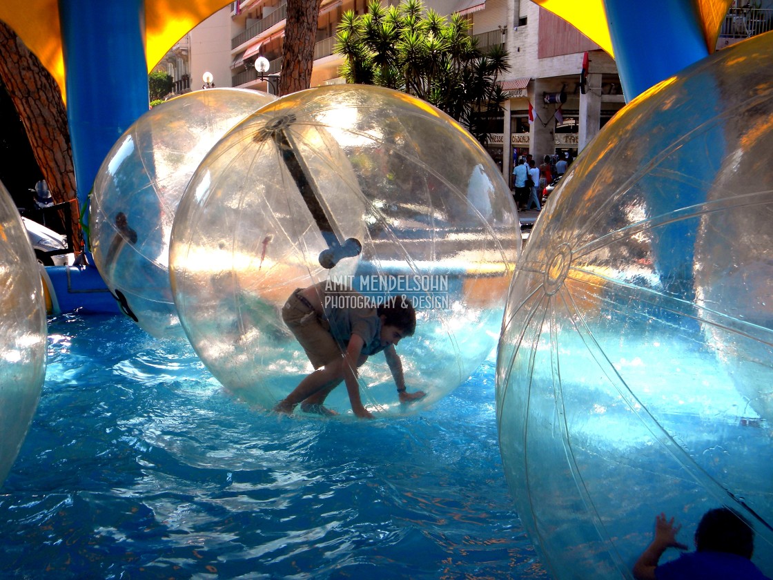 "A boy in a ball" stock image