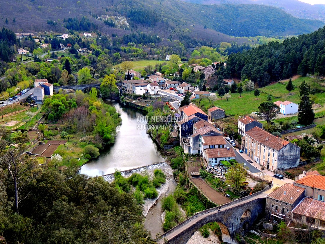 "Olaregues, Herault - the valley" stock image