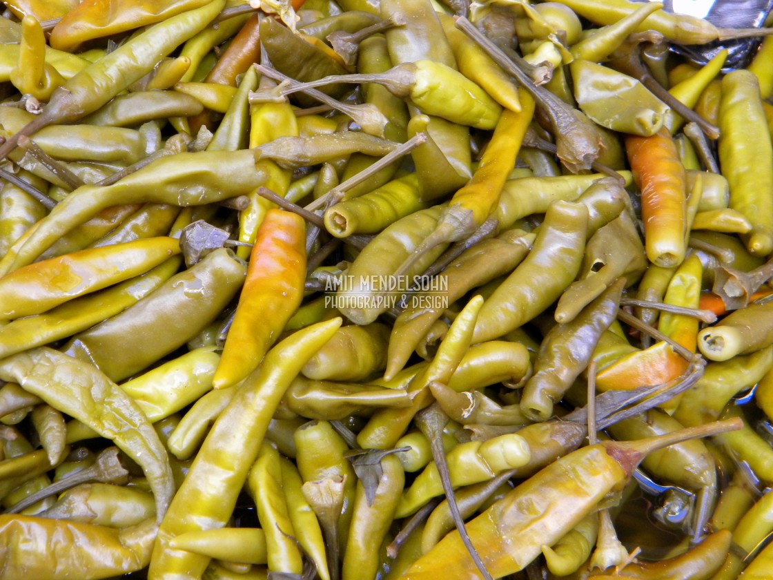 "Green hot peppers" stock image