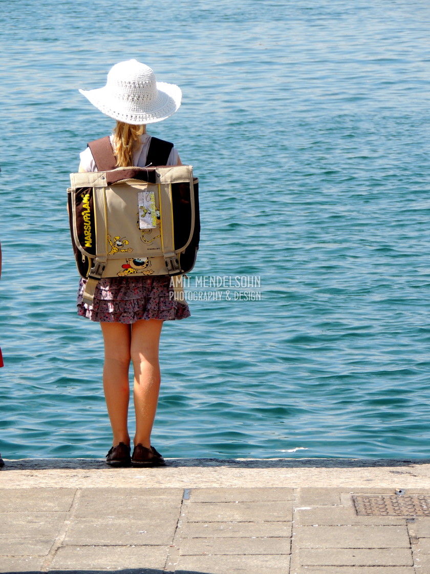 "School ? i prefer the sea" stock image