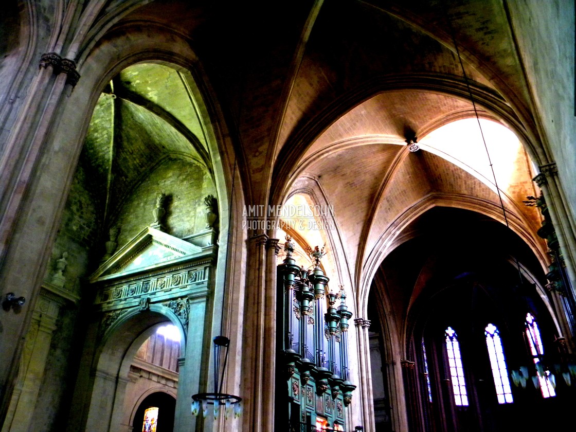 "The cathedral of Aix en provence" stock image