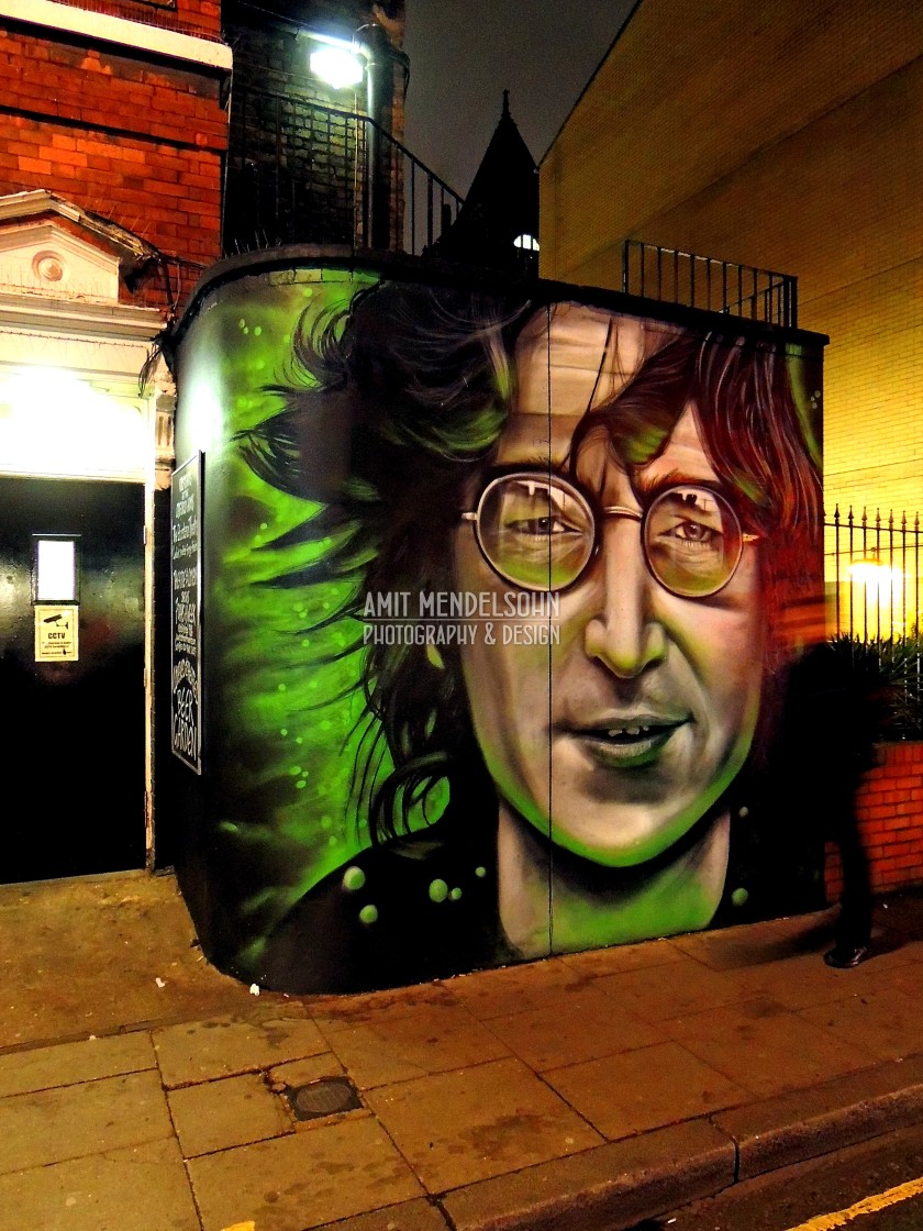 "John Lennon on the wall" stock image