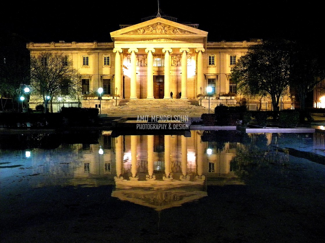 "The court at night" stock image