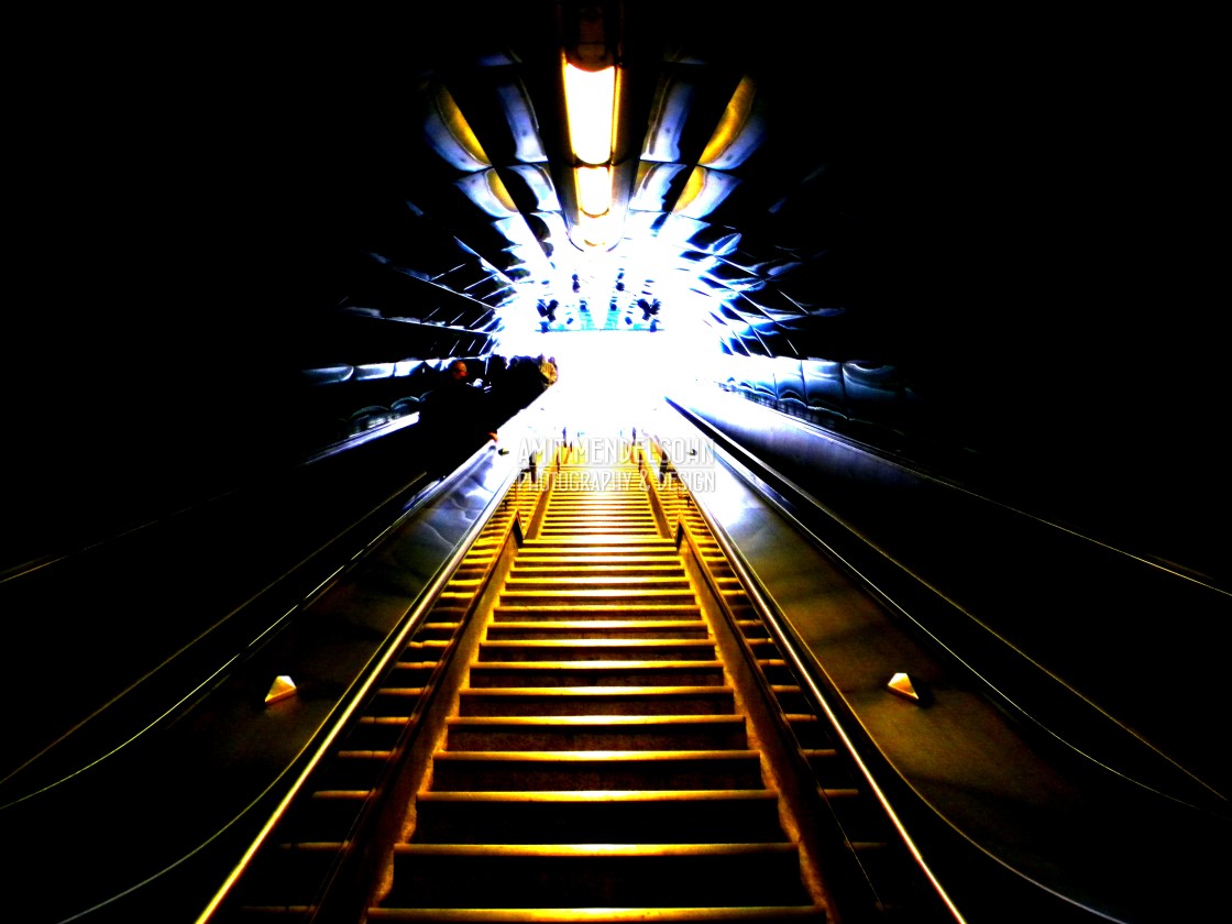 "The light in the end of the tunnel" stock image