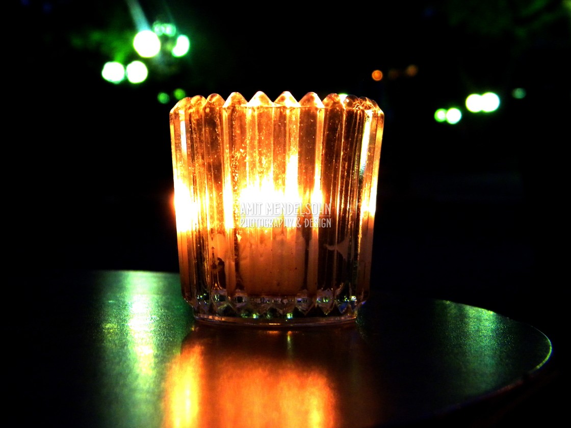 "Table light, a candle" stock image