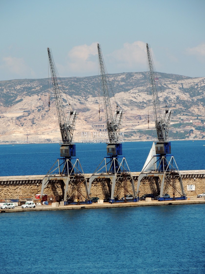 "The 3 cranes" stock image