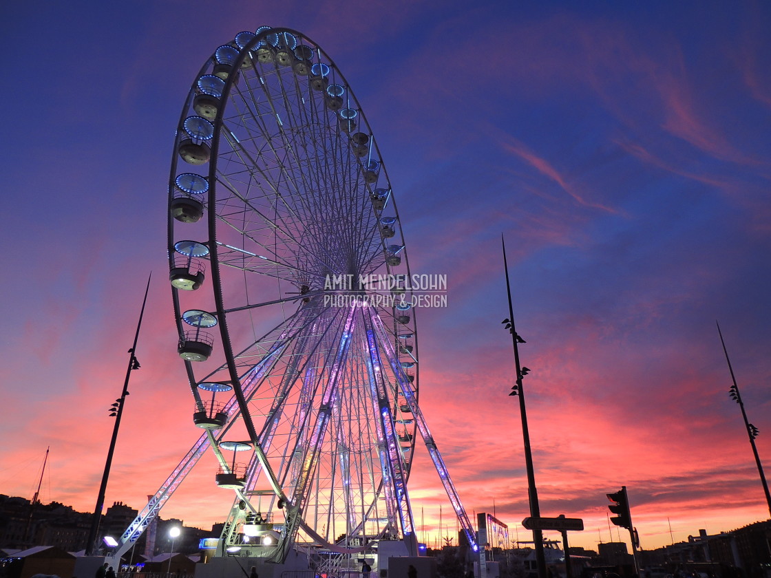 "Sunset on the port 4" stock image